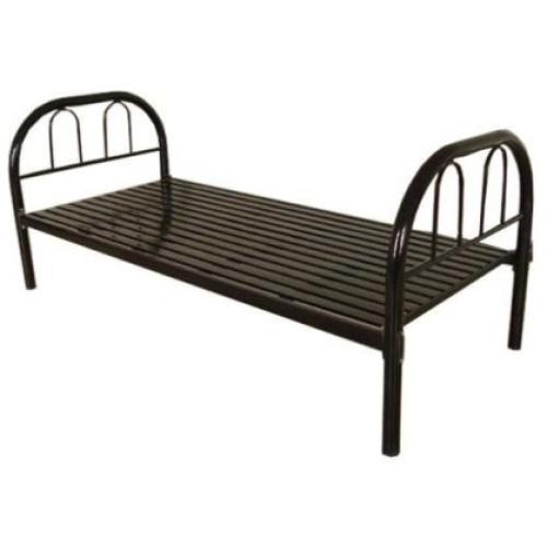 Steel Single Bed, Black - 90 x 190 